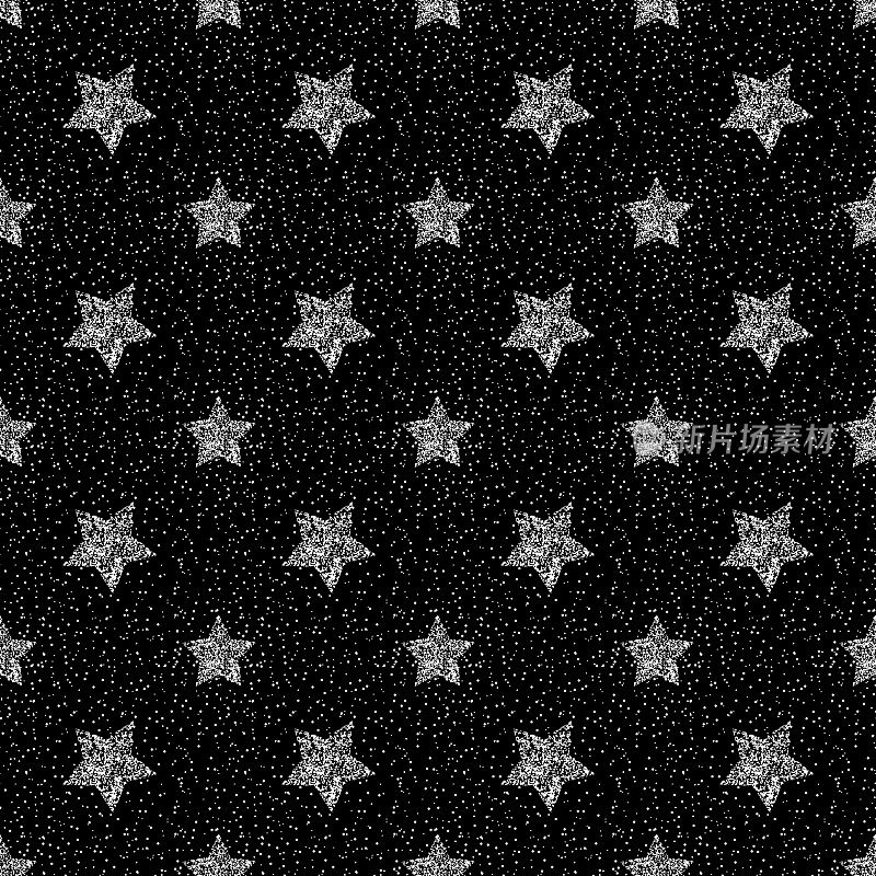 Textured stars and dots